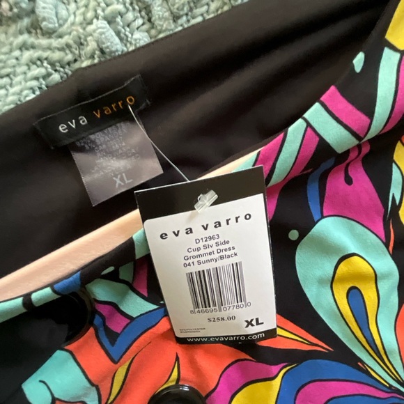 Eva Varro Psychedelic Floral Grommet Dress XL NWT - Picture 4 of 7